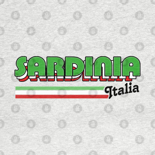 Sardinia // Original Retro Italia Region Design by DankFutura